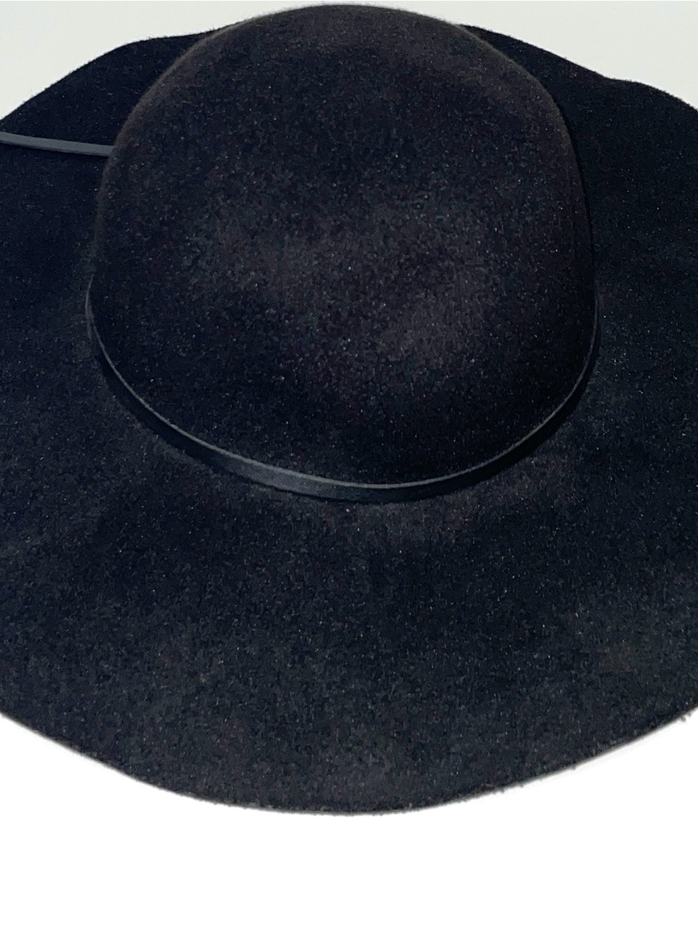 D&Y Black Floppy Wide Brim Sun Hat - Thin Tie Detail - One Size - Picture 6 of 9